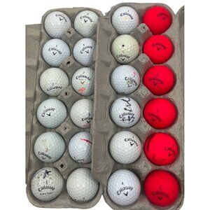 Callaway Golf Balls Mixed Set Of 24 - ERC Soft & Superhot White & Red 102b